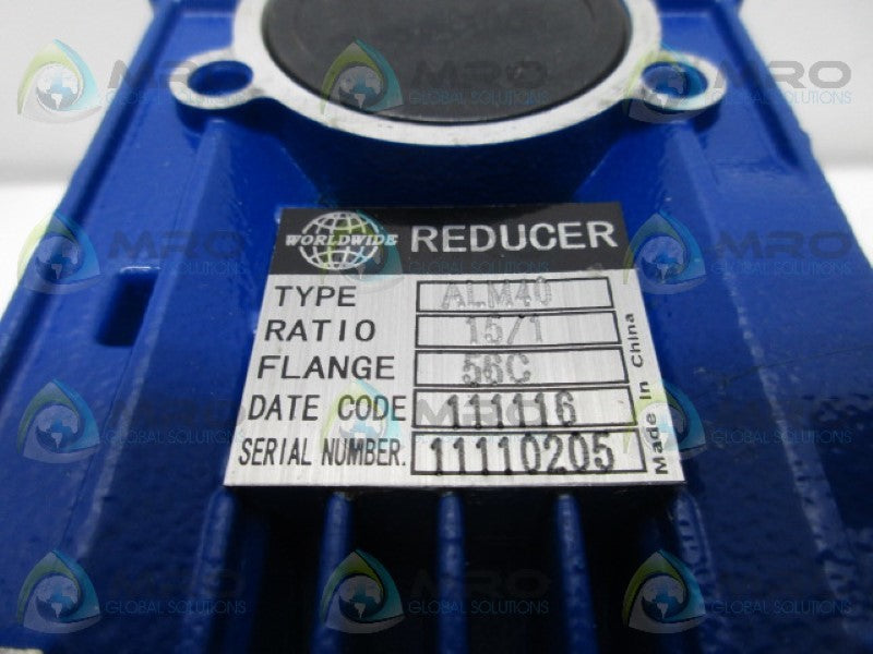 WORLDWIDE ALM40 REDUCER 15/1  NSNP