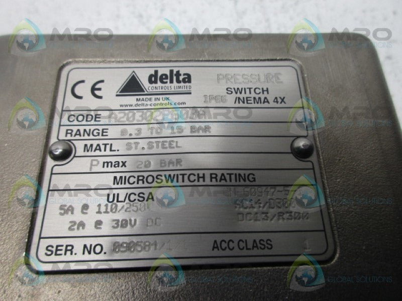 DELTA A20302P603A PRESSURE SWITCH  NSNP