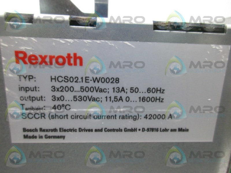 REXROTH HCS02.1E-W0028 SERVO DRIVE * NEW IN ORIGINAL PACKAGE *