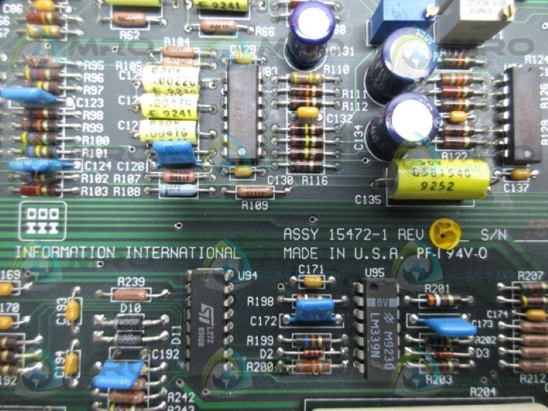 INFORMATION INTERNATIONAL 15472-1 CIRCUIT BOARD  UNMP