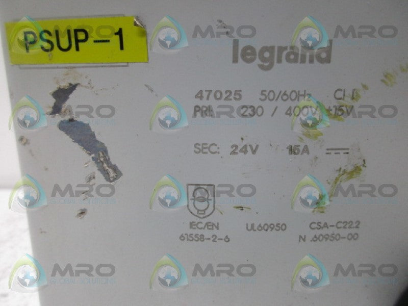 LEGRAND 47025 POWER SUPPLY  UNMP