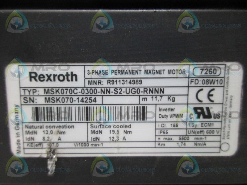 REXROTH MSK070C-0300-NN-S2-UG0-RNNN UNMP