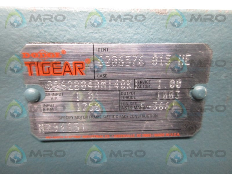 DODGE MR94651 GEAR REDUCER  UNMP