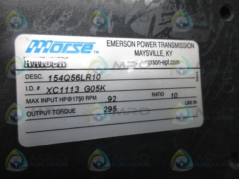MORSE 154Q56LR10 GEAR REDUCER  UNMP
