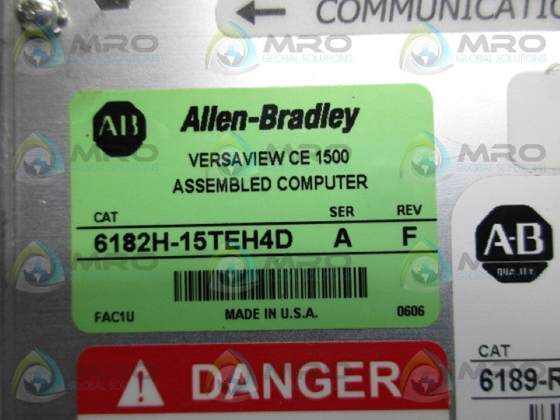 ALLEN BRADLEY VERSAVEIW 6182H-15TEH4D SER A  OPERATOR INTERFACE  NSMP