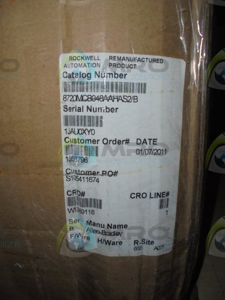 ALLEN BRADLEY 8720MCB048AAHAS2/B SERVO MOTOR *REMAN*