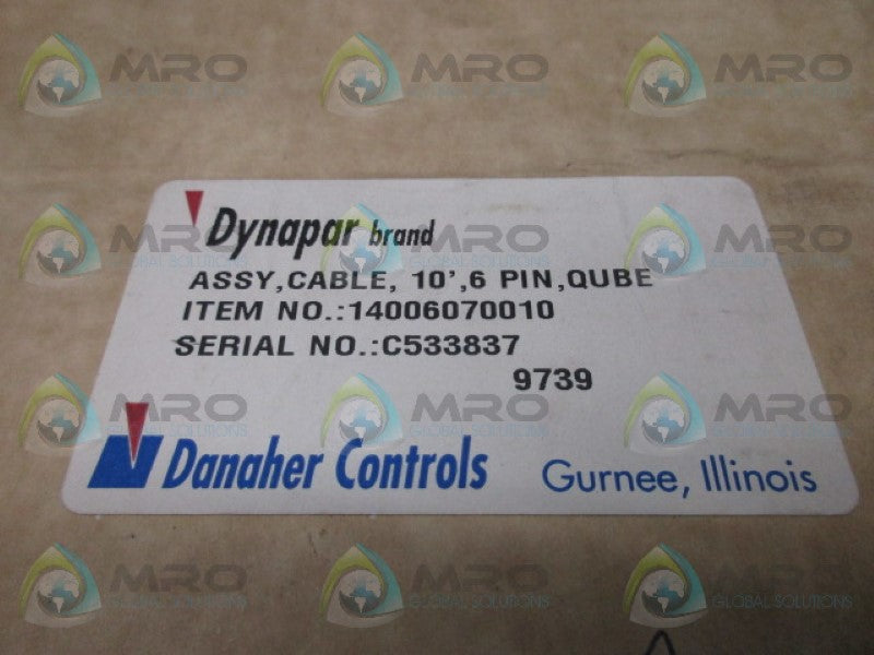 DYNAPAR 14006070010 CABLE ASSEMBLY *NNEW IN BOX *