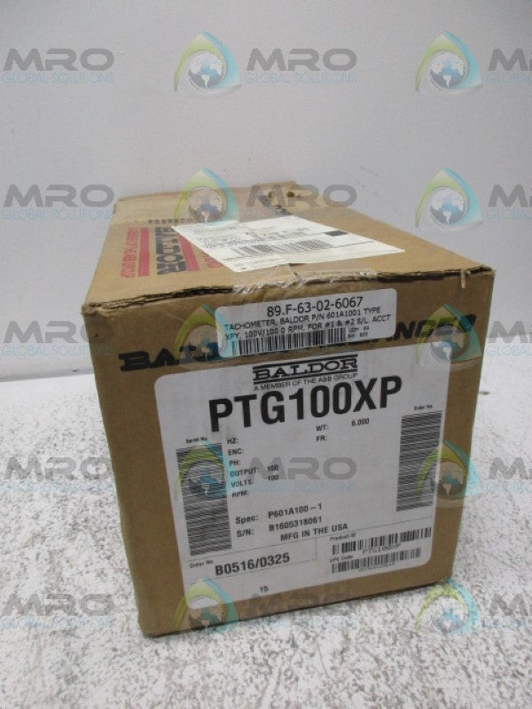BALDOR PTG100XP TACH GENERATOR * FACTORY SEALED *
