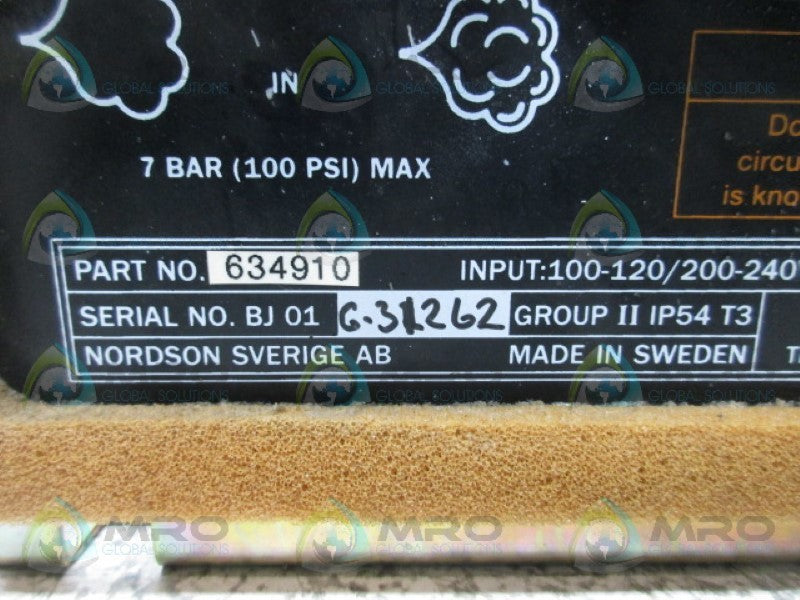 INDUSTRIAL SPARE PART 634910 (AS PICTURED) UNMP
