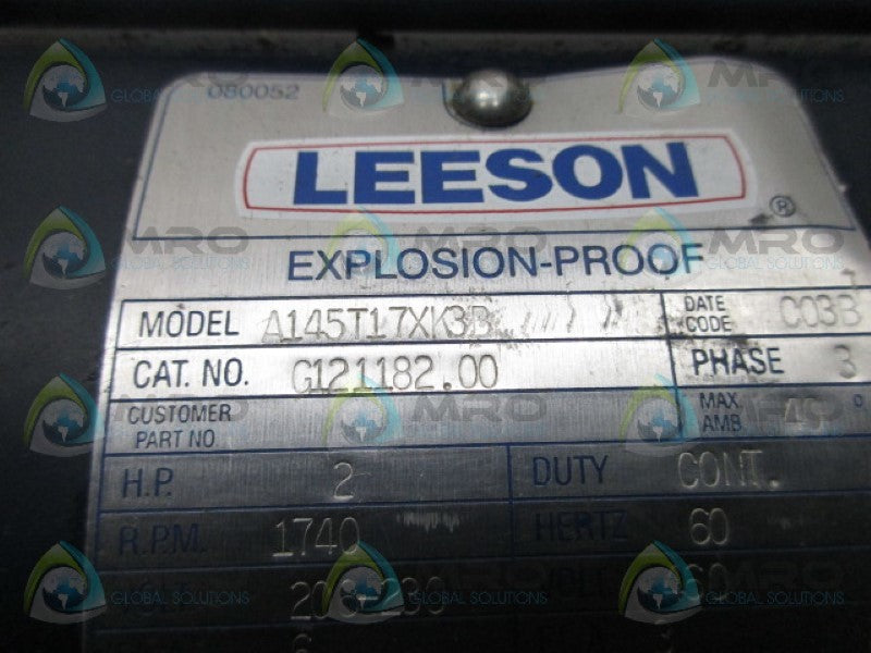 LEESON G121182.00 MOTOR 2HP 1740RPM  UNMP