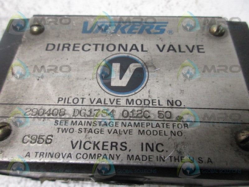 VICKERS DG17S4012C50 DIRECTIONAL VALVE  UNMP