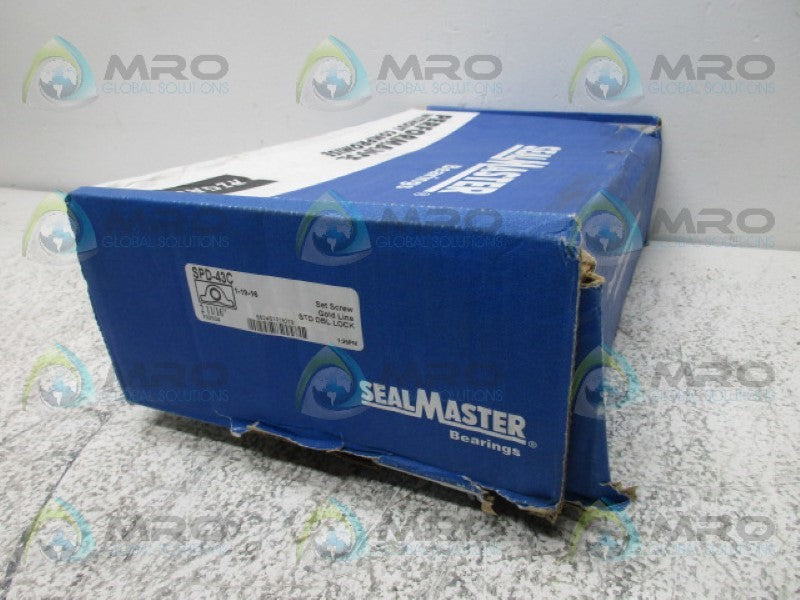 SEALMASTER SPD-43C PILLOW BLOCK BEARING * FACTORY SEALED *