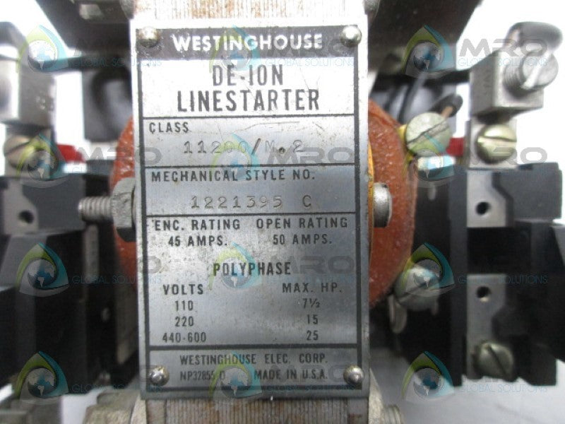 WESTINGHOUSE 1221395C DE-ION LINESTARTER  UNMP