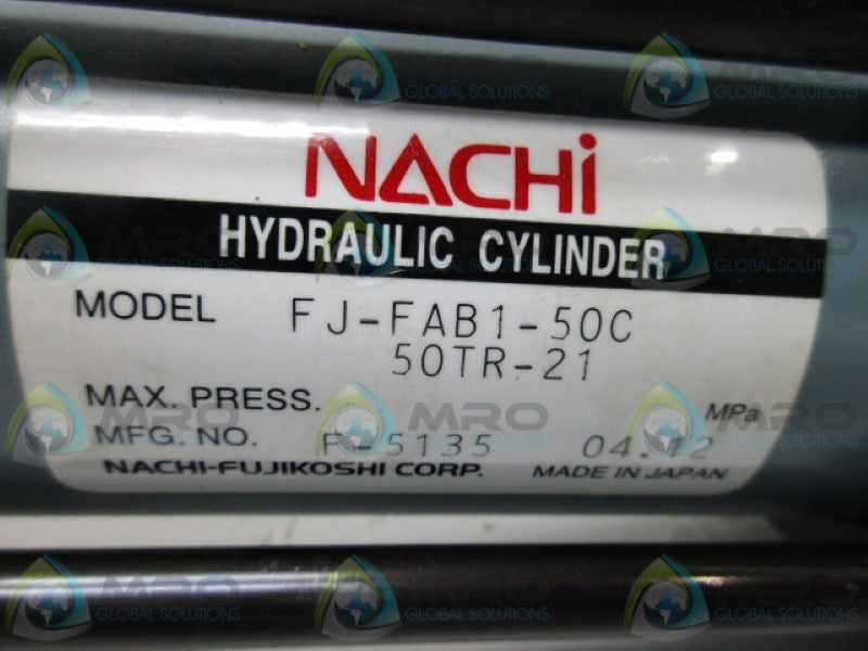 NACHI FJ-FAB1-50C-50TR-21 HYDRAULIC CYLINDER  NSNP