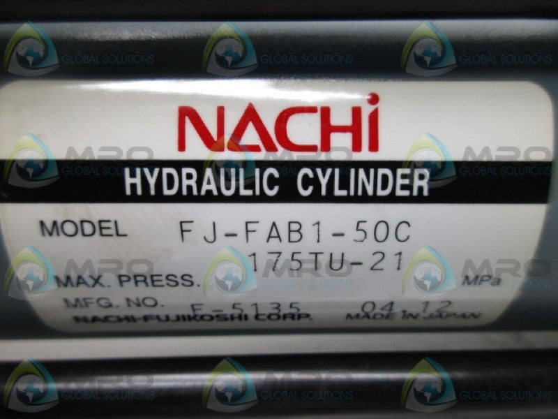 NACHI FJ-FAB1-50C-175TU-21 HYDRAULIC CYLINDER  NSNP