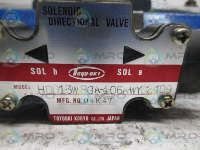TOYOOKI KOGYO HDD1-3W-BGA-4-06A-WYD2-109 DIRECTIONAL VALVE  NSNP