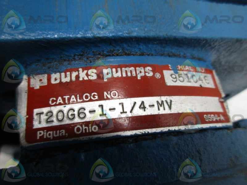 BURKS PUMPS T20G6-1-1/4-MV PUMP  UNMP