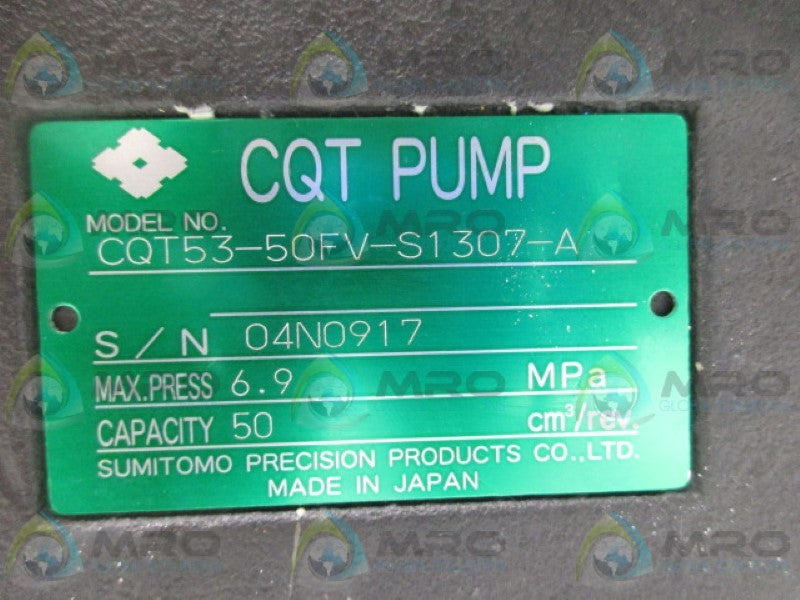 SUMITOMO CQT53-50FV-S1307-A CQT PUMP  NSNP