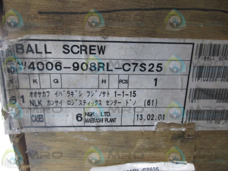 NSK W4006-908RL-C7S25 BALL SCREW  NSMP
