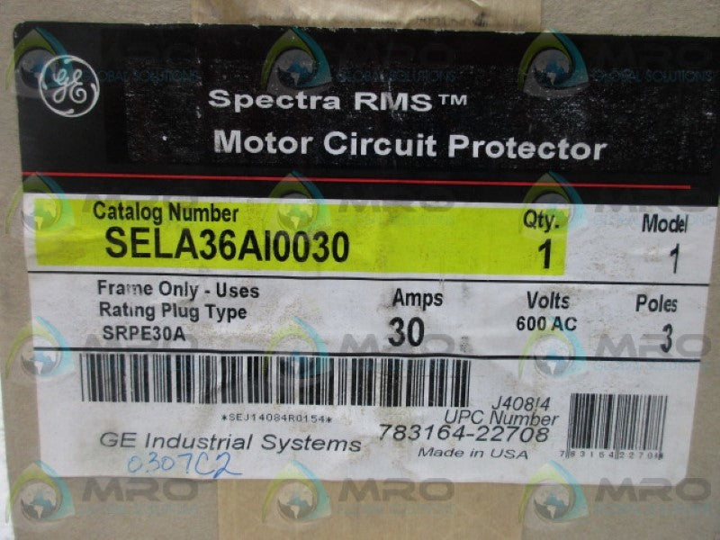 GENERAL ELECTRIC SELA36AI0030 CIRCUIT BREAKER * FACTORY SEALED *