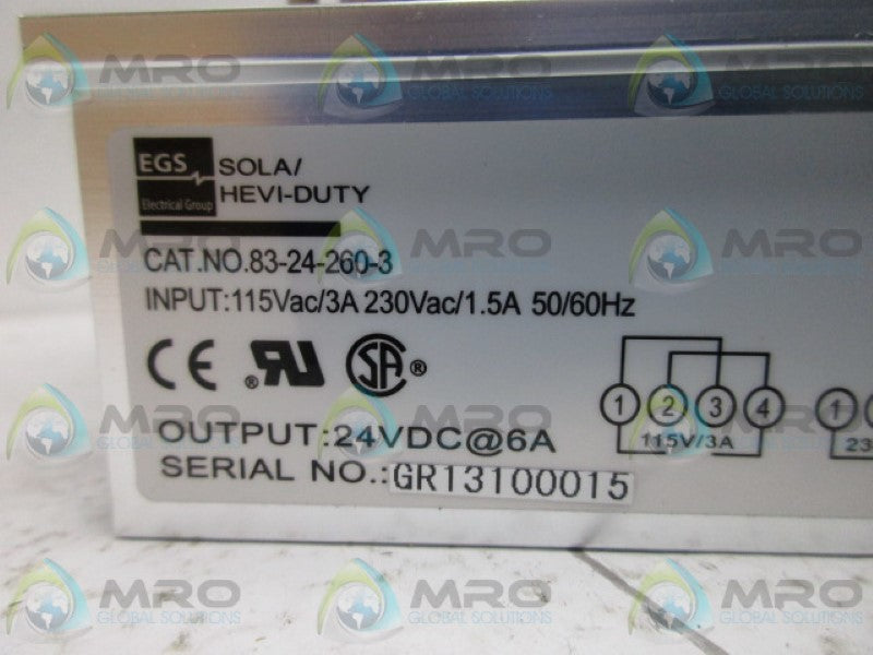 SOLA 83-24-260-3 POWER SUPPLY *NEW IN BOX*