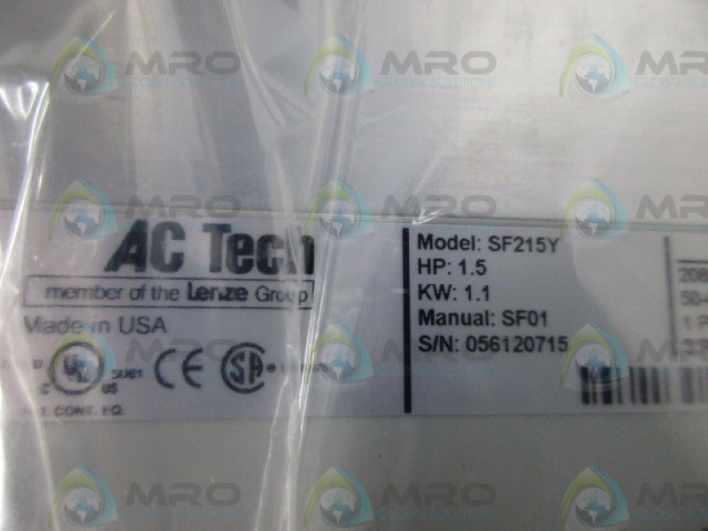AC TECH SF215Y MOTOR CONTROL 1.5HP AC *NEW IN BOX*