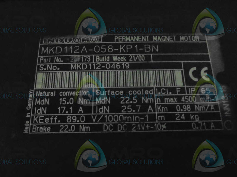 INDRAMAT MKD112A-058-KP1-BN SERVO MOTOR *NEW NO BOX*