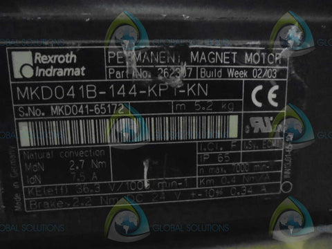 REXROTH INDRAMAT MKD041B-144-KP1-KN SERVO MOTOR * NEW NO BOX *