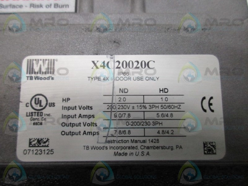 TB WOODS X4C20020C AC DRIVE  UNMP
