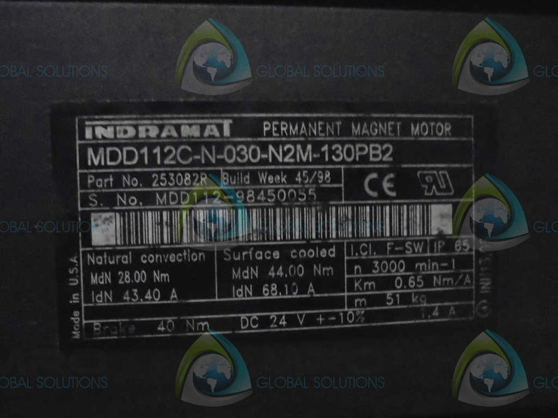 INDRAMAT MDD112C-N-030-N2M-130PB2 SERVO MOTOR *NEW NO BOX*
