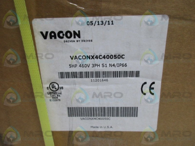 VACON VACONX4C40050C FREQUENCY DRIVE * FACTORY SEALED *