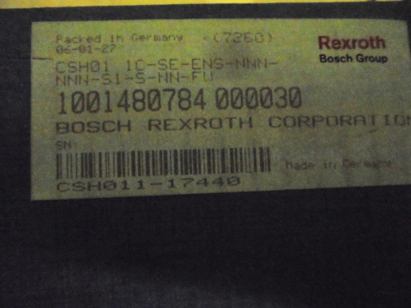 REXROTH INDRAMAT CSH01.1C-SE-ENS-NNN-NNN-S1-S-NN-FW NSMP