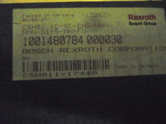 REXROTH INDRAMAT CSH01.1C-SE-ENS-NNN-NNN-S1-S-NN-FW NSMP