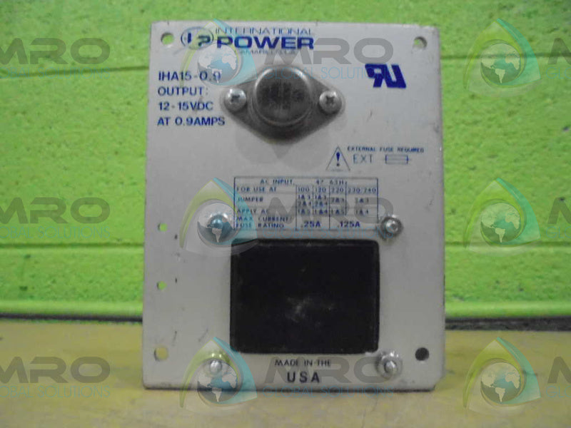 INTERNATIONAL POWER IHA 15-0.9 * AS IS *