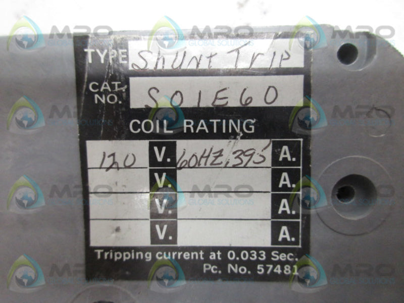ITT S01E60 SHUNT TRIP 120V  UNMP