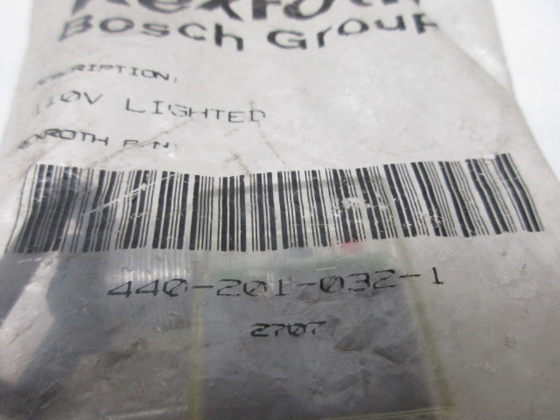 REXROTH 440-201-032-1 (2707) 110V LIGHTED * NEW IN ORIGINAL PACKAGE *