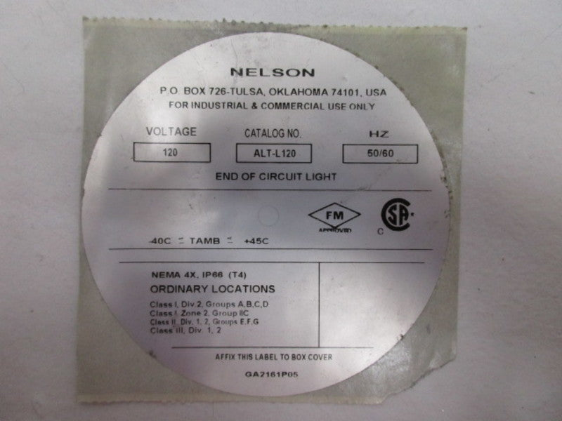 NELSON ALT-L120 CONNECTION KIT  NSMP