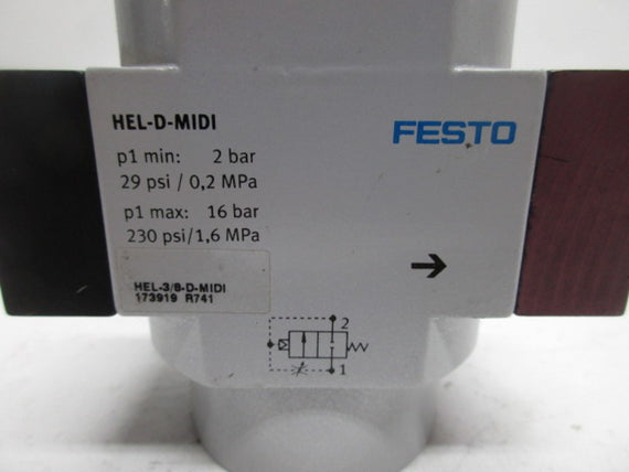 FESTO HEL-3/8-D-MIDI ON/OFF VALVE  NSNP