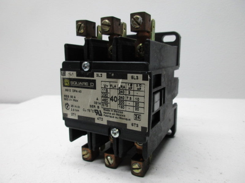 SQUARE D 8910-DPA43 CONTACTOR 600V  UNMP