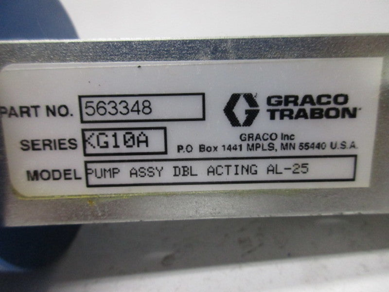 GRACO TRABON 563348 SER. KG10A PUMP ASSEMBLY  NSNP