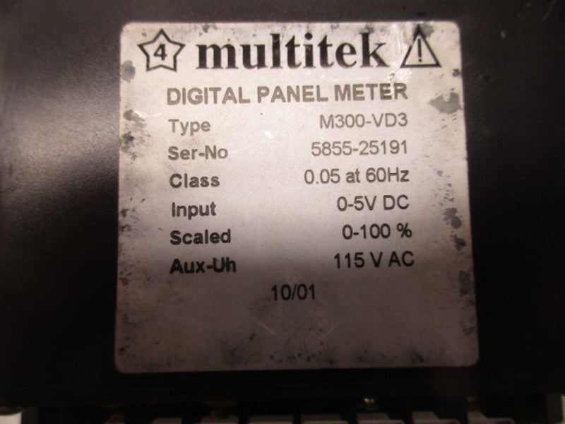 MULTITEK M300-VD3 DIGITAL PANEL METER 0-100%  UNMP