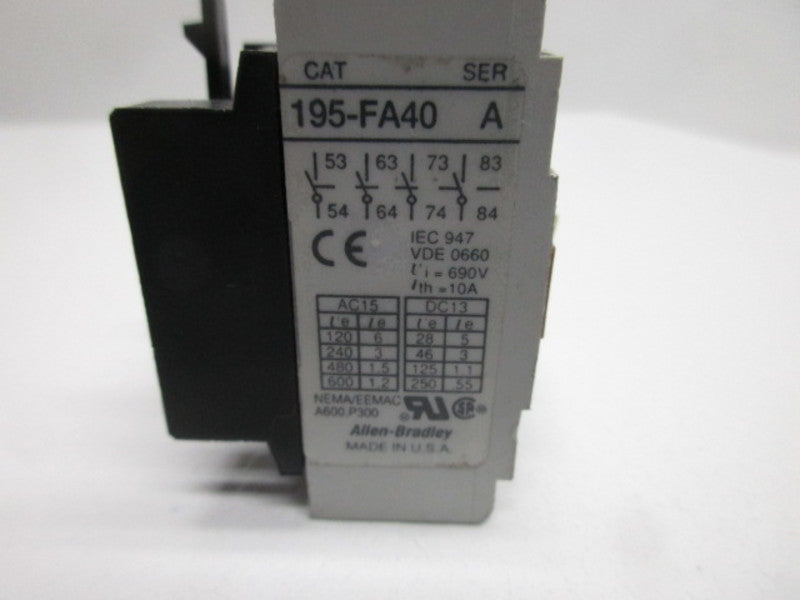 INDUSTRIAL SPARE PART 195-FA40 SER. A UNMP