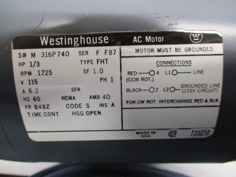 WESTINGHOUSE TYPE FHT M316P740 SER. F (F87)  NSNP