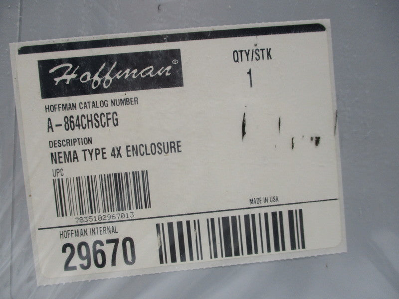 HOFFMAN A-864CHSCFG * NEW IN ORIGINAL PACKAGE *