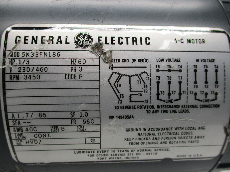 GENERAL ELECTRIC 5K33FN186 * REMANUFACTURED *