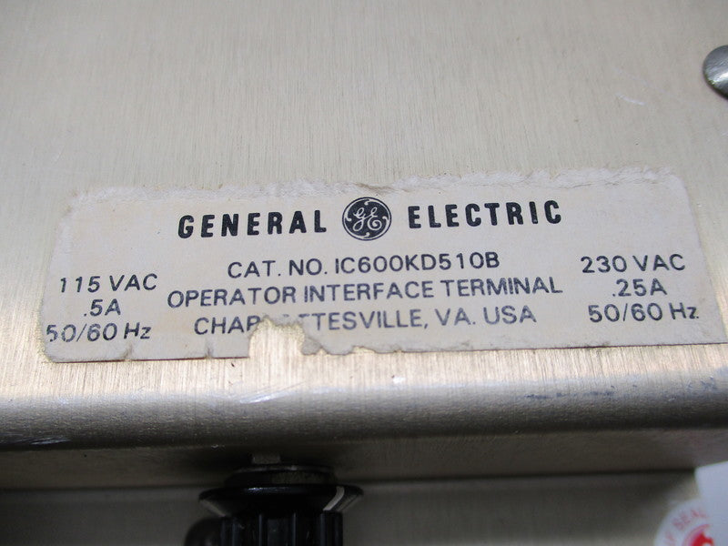 GENERAL ELECTRIC IC600KD510B VER: 1.6 * REMANUFACTURED *