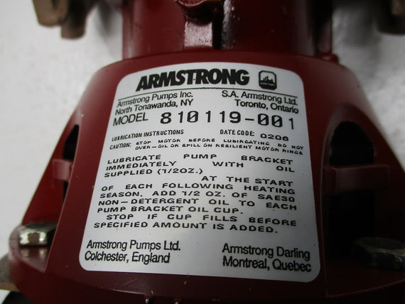 ARMSTRONG 810119-001 (160287) * USED *
