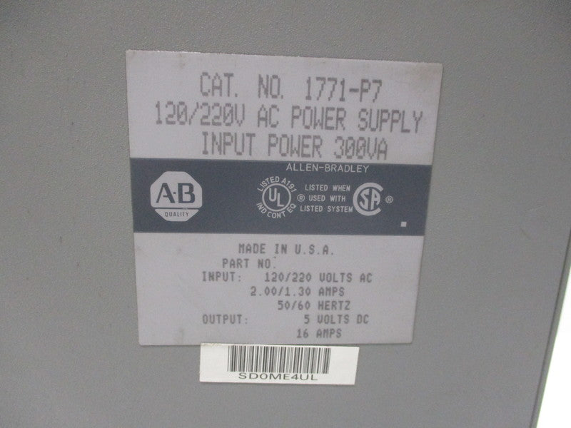 ALLEN BRADLEY 1771-P7 UNMP