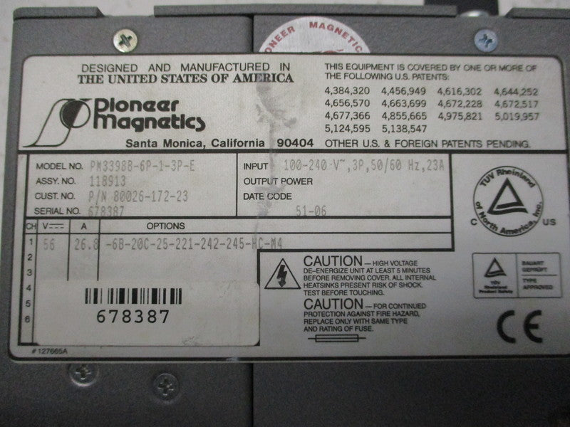 PIONEER MAGNETICS PM3398B-6P-1-3P-E NSNP