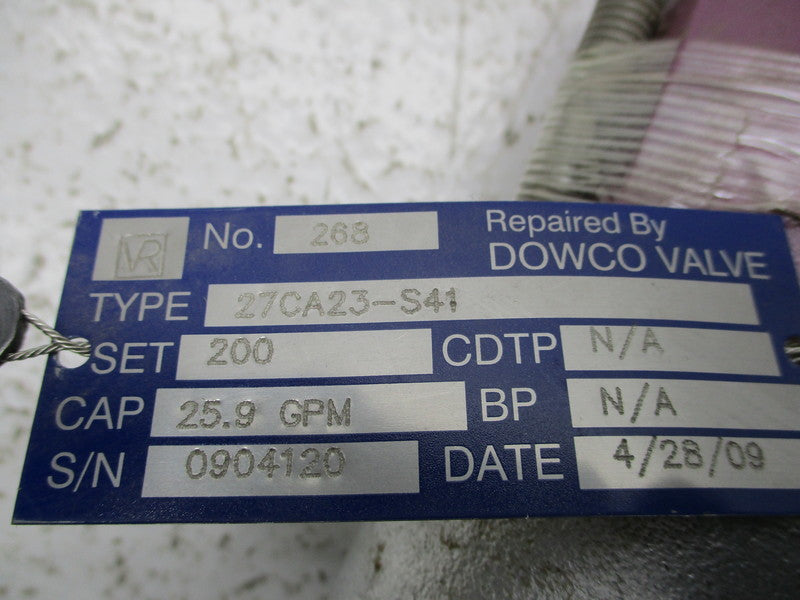 DOWCO VALVE 27CA23-S41 REMAN